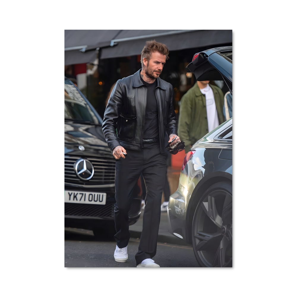 Poster Beckham en Cuir
